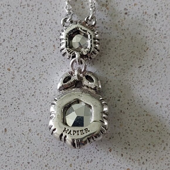 NWT Napier Rhinestone Earrings and Matching Necklace - Picture 6 of 7